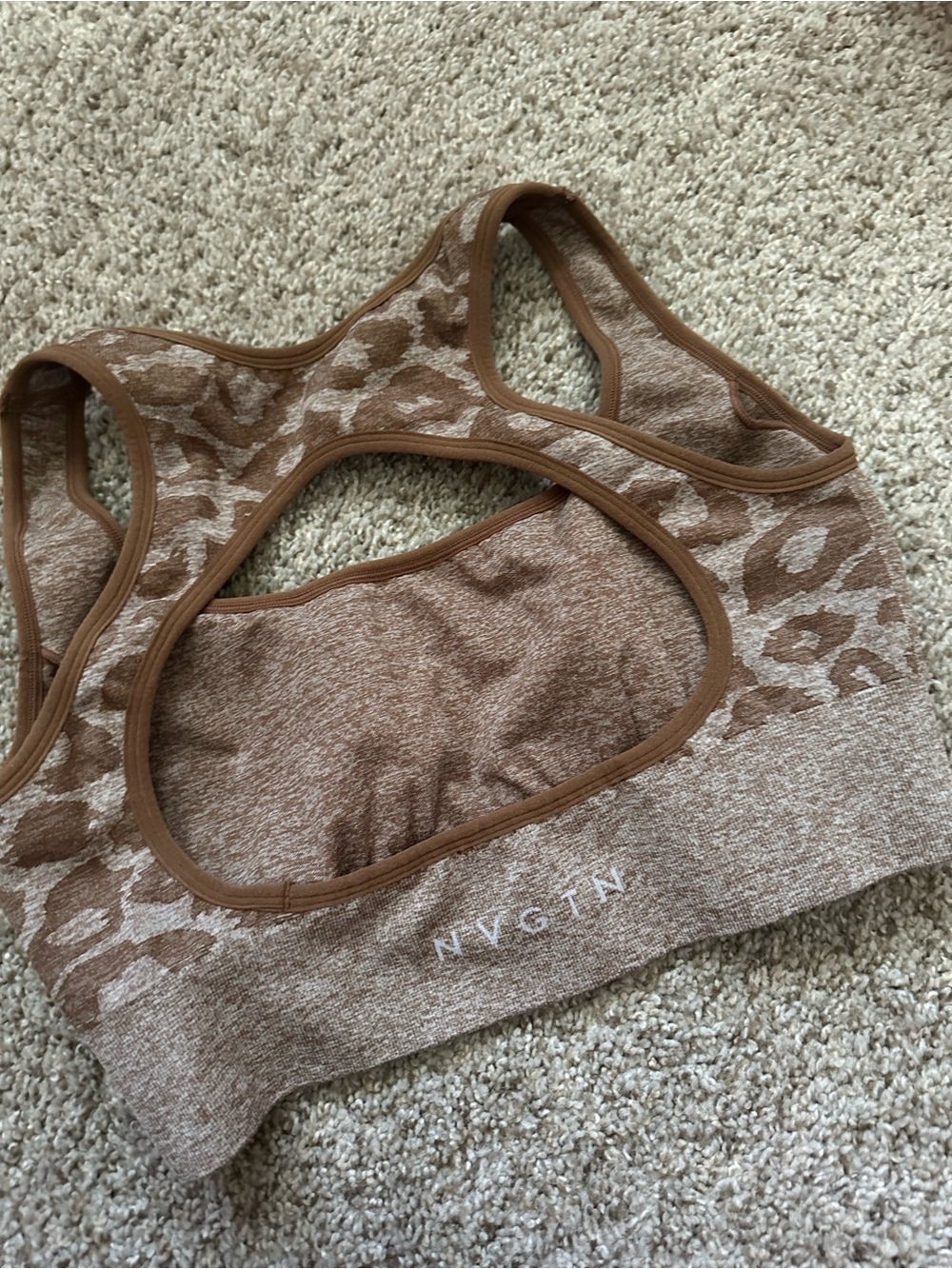 NVGTN Mocha Leopard Eclipse Seamless Bra - Picture 6 of 6